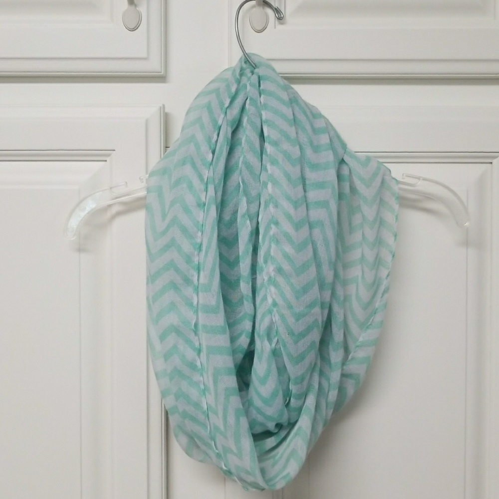 Light seafoam green stripe scarf!